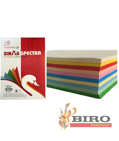 Hîrtie colorată, A4, 10 culori, 250 foi